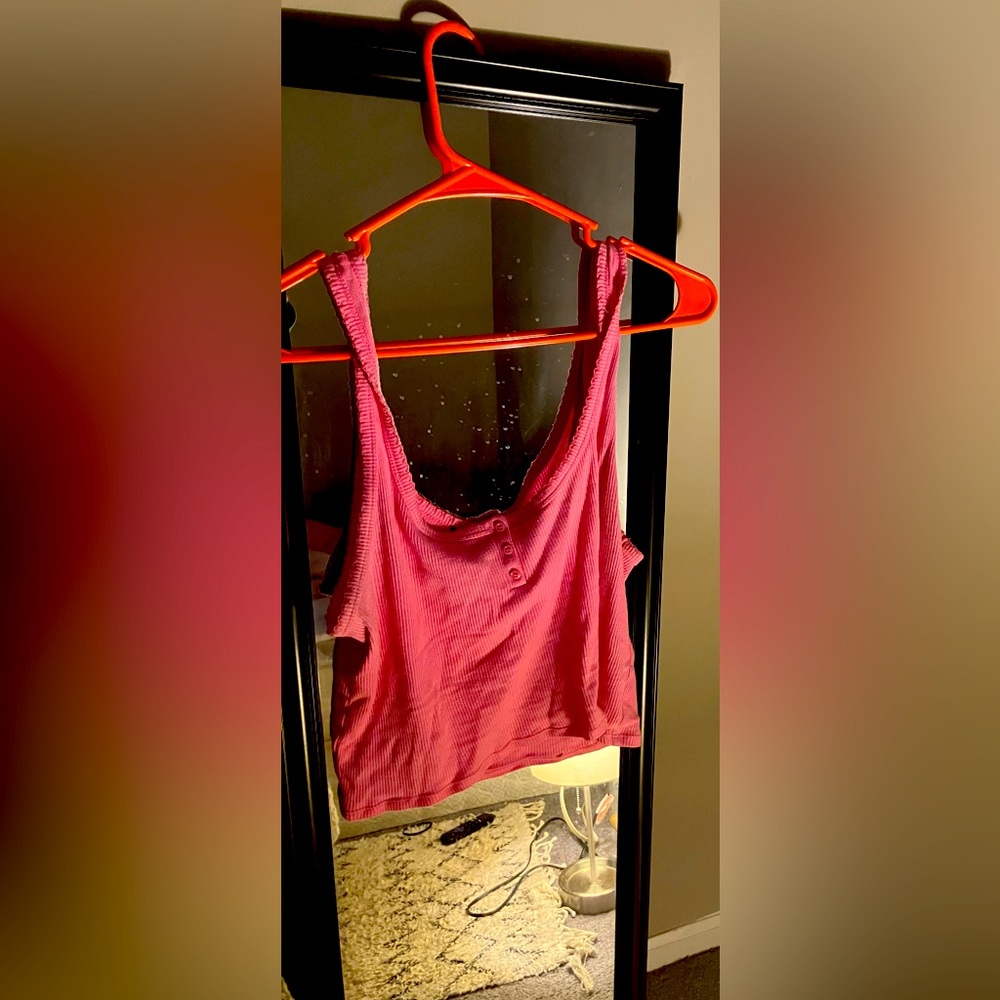 Hot pink Forever 21 crop top. In size Medium.